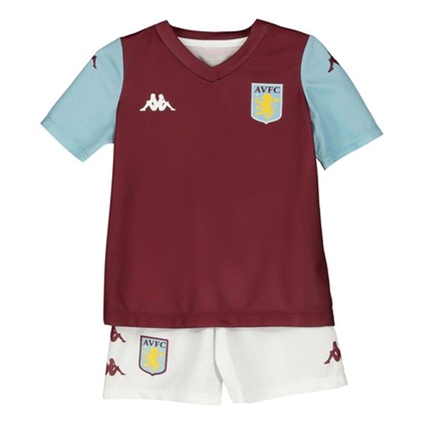 Camiseta Aston Villa Replica Primera Ropa Niños 2019/20 Rojo